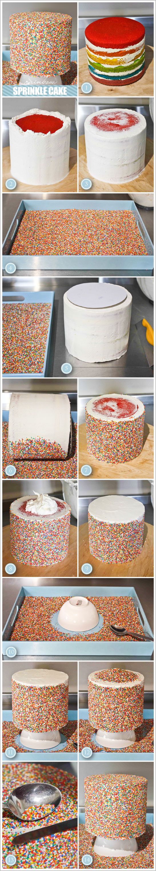 Amazing sprinkle cake…made easy!