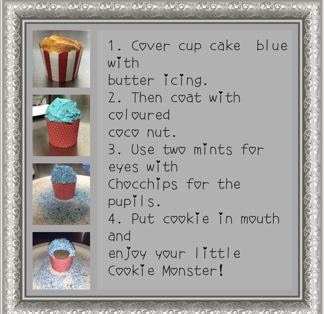 DIY Cookie Monster Cup Cake!